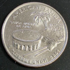 2009-D - American Samoa Statehood Quarter circulated AU+ - Picture 1 of 2