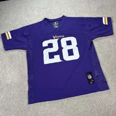 Camiseta Adrian Peterson Minnesota Vikings NFL #28 juvenil talla L ropa del equipo de la NFL Foto 1 de 4