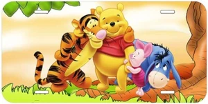 Winnie and friends Aluminum Novelty Tag Car License Plate - Picture 1 of 2