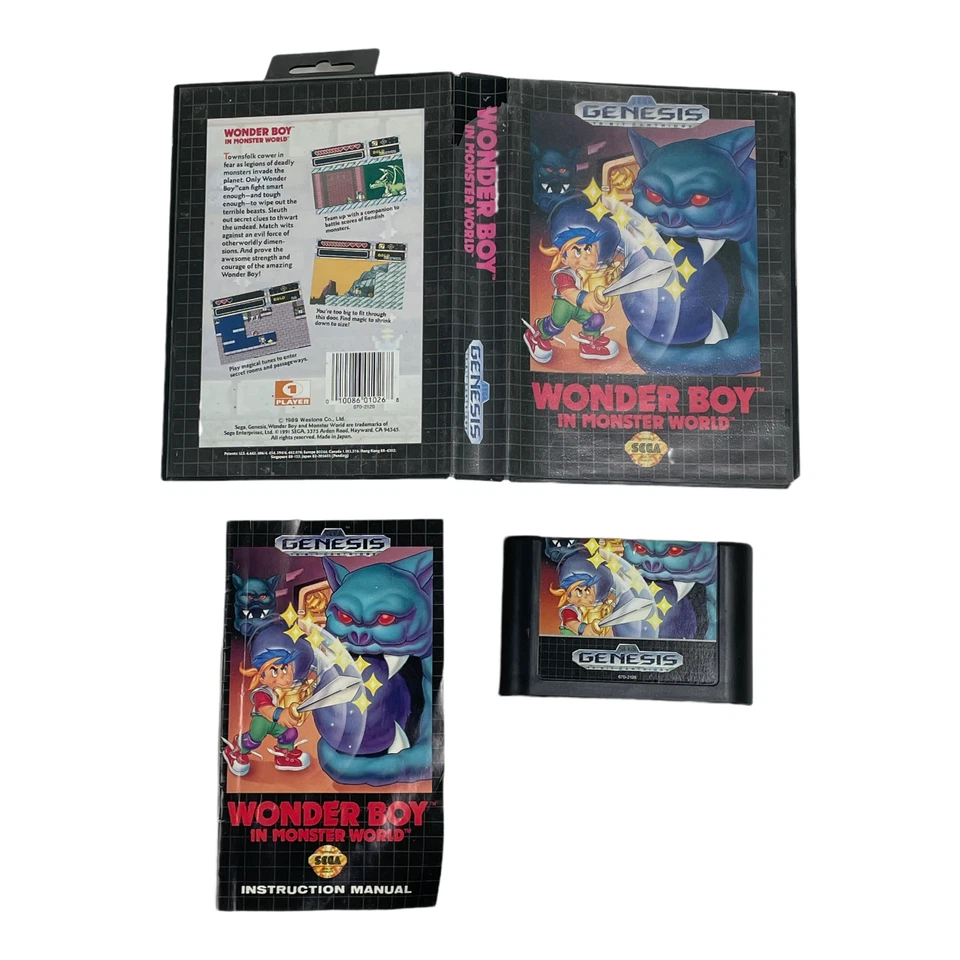 Wonder Boy In Monster World Sega Genesis Video Game *Authentic* - Image 1 of 1