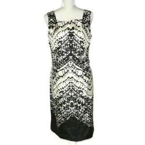Talbots 100 % Seide schwarz/weiß Kleid Größe 12 - Bild 1 von 7