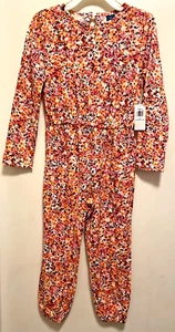 OLD NAVY Floral JUMPSUIT (Toddler Sz 4T) 100% Cotton 1 Piece Girls - New! - Picture 1 of 7