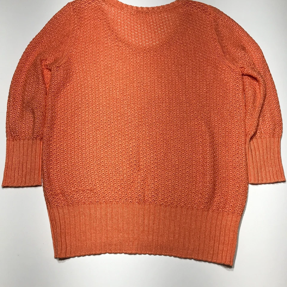 Suéter para mujer Calvin Klein talla mediana naranja mezcla de lino manga larga Foto 1 de 4