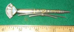 signed artisan tribal ER sterling silver 22K gold brooch pin - Picture 1 of 6