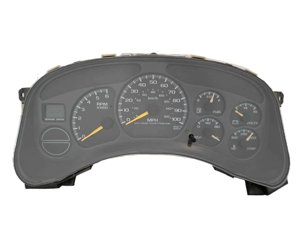 2000-2002 Chevy Silverado Tahoe GMC Sierra Yukon Speedometer Gauge Cluster Gas - Image 1 of 1