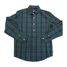 Men's Gap Green Plaid Long Sleeve Woven Shirt