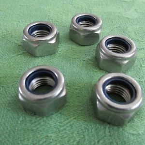 Din 985 V2A M 12x1,5 Stopmuttern 5 Stück Sicherungsmuttern Sechskantmuttern - Bild 1 von 2