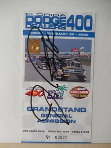 Boleto autografiado por Joe Ruttman Florida Dodge Dealers 400 - 25 de febrero de 2000 - Imagen 1 de 1
