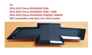 New Gloss Black Front Only Bowtie Emblem Silverado 1500 2500 HD/3500 HD - Bild 1 von 5
