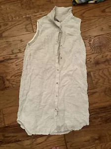 Mystree Ladies Long Brown Boho Dress Size L Tank Button Up Boutique - Picture 1 of 3