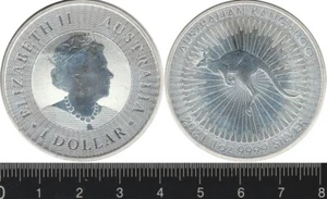 Australia: 2021 One Dollar 1oz Silver Kangaroo QEII $1 - Imagen 1 de 1