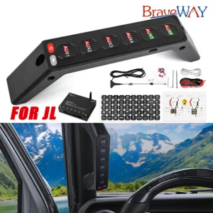 Special For Jeep Wrangler JL 2018-2023 6 Gang Wireless Grab Handle Switch Panel - Picture 1 of 13