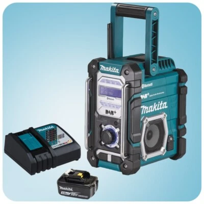 Makita Akku Baustellenradio DMR112 mit Akku 3.0Ah und Ladegerät DAB+ Bluetooth - Bild 1 von 3