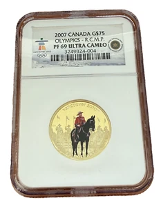 Canada 2007 Gold 75 Dollars $75 NGC PF69UC Olympics - R.C.M.P. - Picture 1 of 2