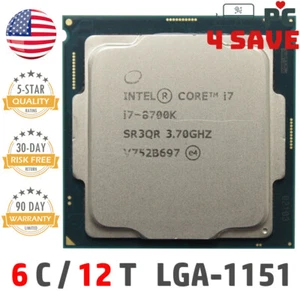 Intel 8th Gen Core i7-8700K SR3QR 3.70GHz (Turbo 4.7GHz) 6-Core 12M LGA-1151 CPU - Picture 1 of 1