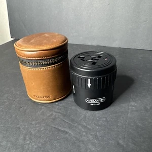 Coach Camden Leather Brown World Travel Adapter - Picture 1 of 5