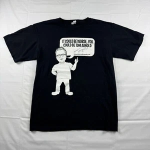 Camiseta Tom Arnold Comedy Show Adulto Talla M Negra Logo Gráfico Firmada - Imagen 1 de 12