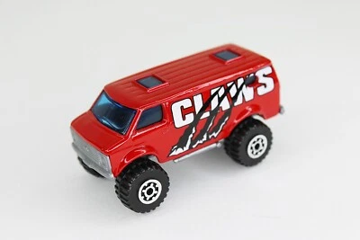 Chevy Van Matchbox 1991 garras Hot Rod escala 1:74 rojo bonito Foto 1 de 4