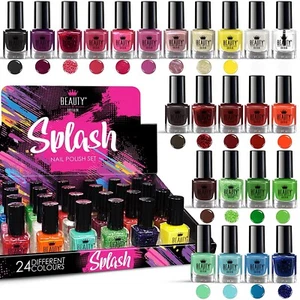 Beauty4Britain 24 Nagellack Set 24 verschiedene moderne Farben 5ml Flasche(SetA)