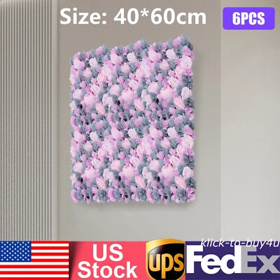 Pared Artificial Flor Telón de Fondo 3D Seda Rosa Pared Boda Fiesta Fondo Decoración Foto 1 de 4