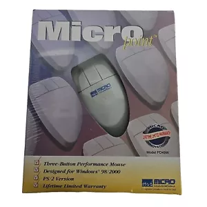 Vintage 2000 Micro Point (Windows 98/2000) Three-Button Performance Mouse White - Picture 1 of 8