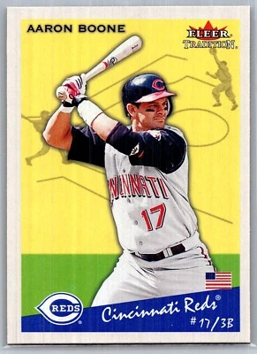 2002 FLEER TRADITION BASEBALL 410 AARON BOONE REDS  - Image 1 of 2