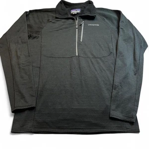 Patagonia Regulator R1 Herren L Schwarz Fleece Pullover 1/2 Reißverschluss Pullover PolarTec - Bild 1 von 4