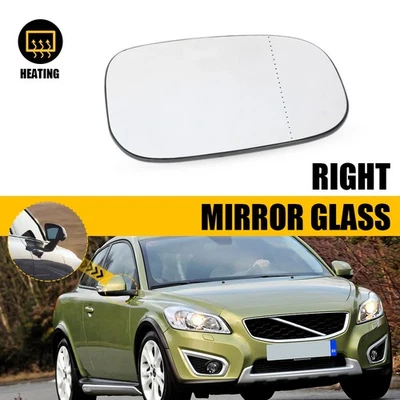 Espejo retrovisor lateral derecho de vidrio térmico para Volvo C30, C70 S40 S60 S80 V50 V70 2007-2011 Foto 1 de 4