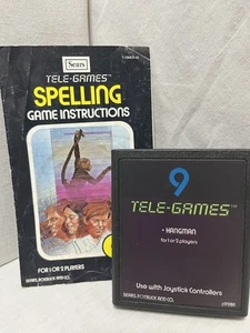 RARE! SEARS Tele-Games Game SPELLING w/ Manual Atari 2600, Tested & Working! - Picture 1 of 3