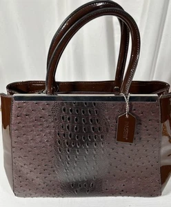 Dasein Damen Handtasche Kunstleder Straußenleder Umhängetasche Crossbody Schultertasche - Bild 1 von 11