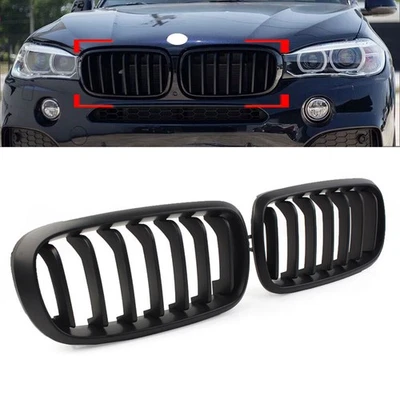 Front Bumper Kidney Single Slat Grille Fit BMW X5 F15 2013-17 For X6 F16 X5M F85 - Изображение 1 из 4