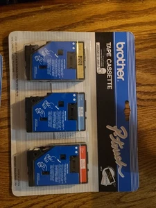 Brother P-Touch TC-40 Gold/Black Blue/White Red/White Tape Cassette 3 PCS - Picture 1 of 3