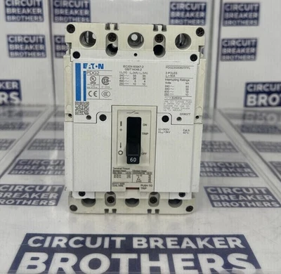 Eaton PDG23G0060TFFL 60 Amp 480V 3 Pole Circuit Breaker-Warranty (Ship Same Day) - Image 1 of 4