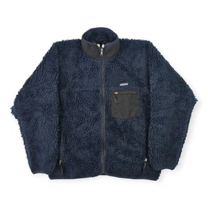 Chaqueta polar Patagonia vintage Deep Pile Sherpa azul grande para hombre - Imagen 1 de 8