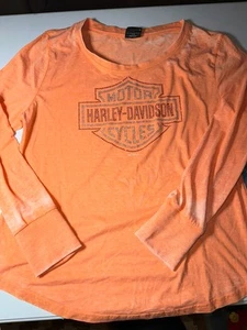 Camiseta Harley Davidson para mujer manga larga motocicleta talla 2XL hecha en EE. UU. - Imagen 1 de 4
