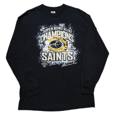Camisa manga larga anillo campeonato Y2K New Orleans Saints Super Bowl 44 para hombre L Foto 1 de 4