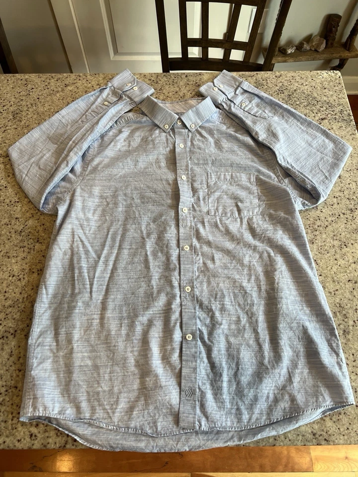  Camisa de algodón estampada Johnston & Murphy para hombre talla grande  Foto 1 de 4