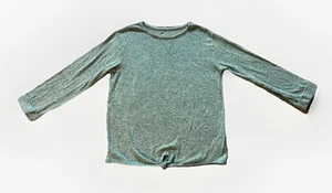 Old Navy Girls Dusty Blue 3/4 Sleeve Tie-Front Top - Size Large (10-12) - Picture 1 of 5