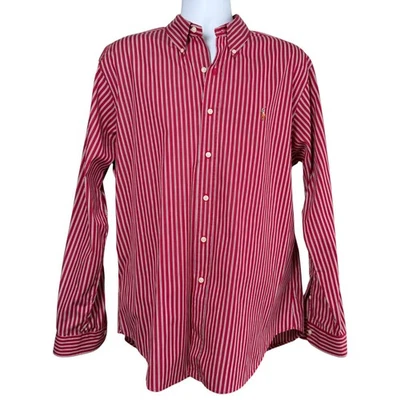 Camisa Ralph Lauren Para Hombres Calce Clásico Algodón Abotonada Talla XL Vacaciones Preppy Foto 1 de 4