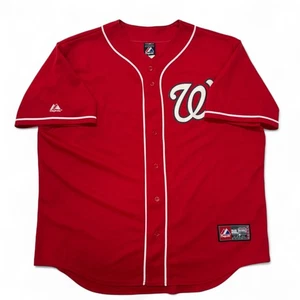 Majestic Washington Nationals MLB Baseball Trikot rot Herren 2X hergestellt in den USA - Bild 1 von 9