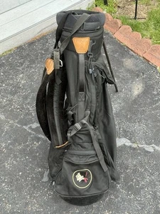 Ping Hoofer Seminole Golf Club Stand Carry Bag 4-Way Divider Black w/ Dual Strap - Picture 1 of 8