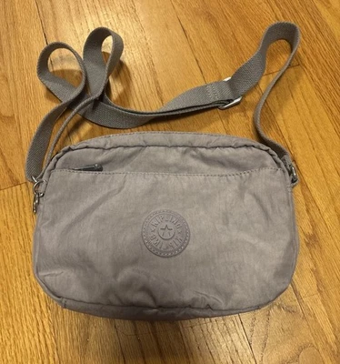 Kipling Purse Womens Crossbody Shoulder Bag Adjustable Straps Gray Grey Nylon - Image 1 of 4