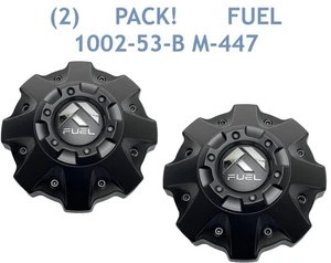 BUNDLE! (2) Fuel Off-Road Wheel Center Cap Matte Black 8 Lug 1002-53-B M-447 Rim - Picture 1 of 3