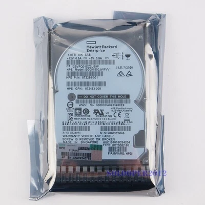 For HPE 1.8TB 872481-B21 872738-001 SAS 10K 12Gb/s 2.5" SC ENT 512E FIRMWARE HDD - Image 1 of 4