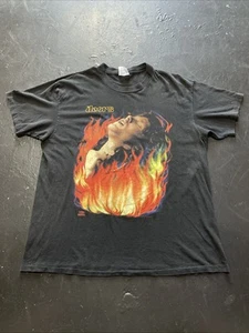 Vintage 90s Jim Morrison The Doors Light My Fire SIngle Stitch Shirt Blk XL USA - Picture 1 of 13