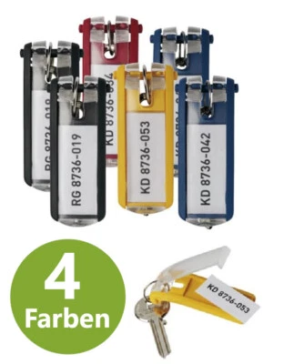 6 x Durable Schlüsselanhänger Schlüsselschilder Key Clip Schlüssel & Zubehör