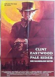 Pale Rider ORIGINAL German A1 '85 POSTER Clint Eastwood art by David Grovey! - Picture 1 of 3