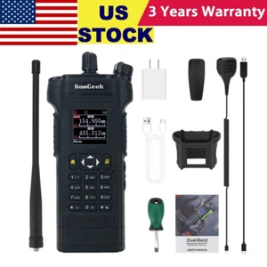 HAMGEEK APX-8000 12W Dual Band Radio VHF UHF Walkie Talkie + Mic + Cable 【US】 - Picture 1 of 10
