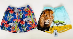 Vilebrequin Boys Swim Trunks Size 12 | Lion Cheetah Tiger | NEW w/Tags - Picture 1 of 7