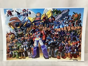 G1 Transformers Autobots Team Poster 11x17 Picture 1985-86 Lineup Optimus Prime - Picture 1 of 2